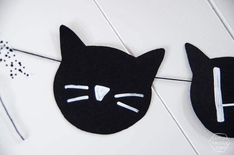 DIY Cat Garland for birthday decor