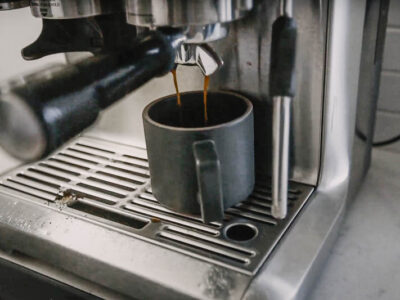 Breville Barista Express in use