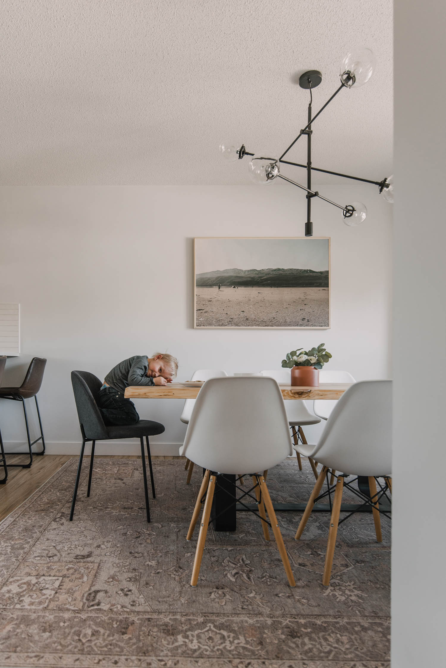 Dining Room Reveal with child