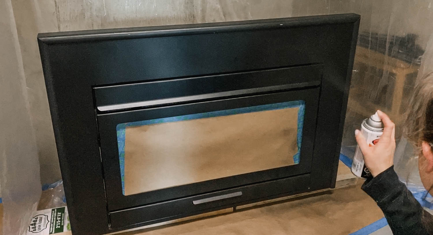 How to paint a gas insert for a fireplace