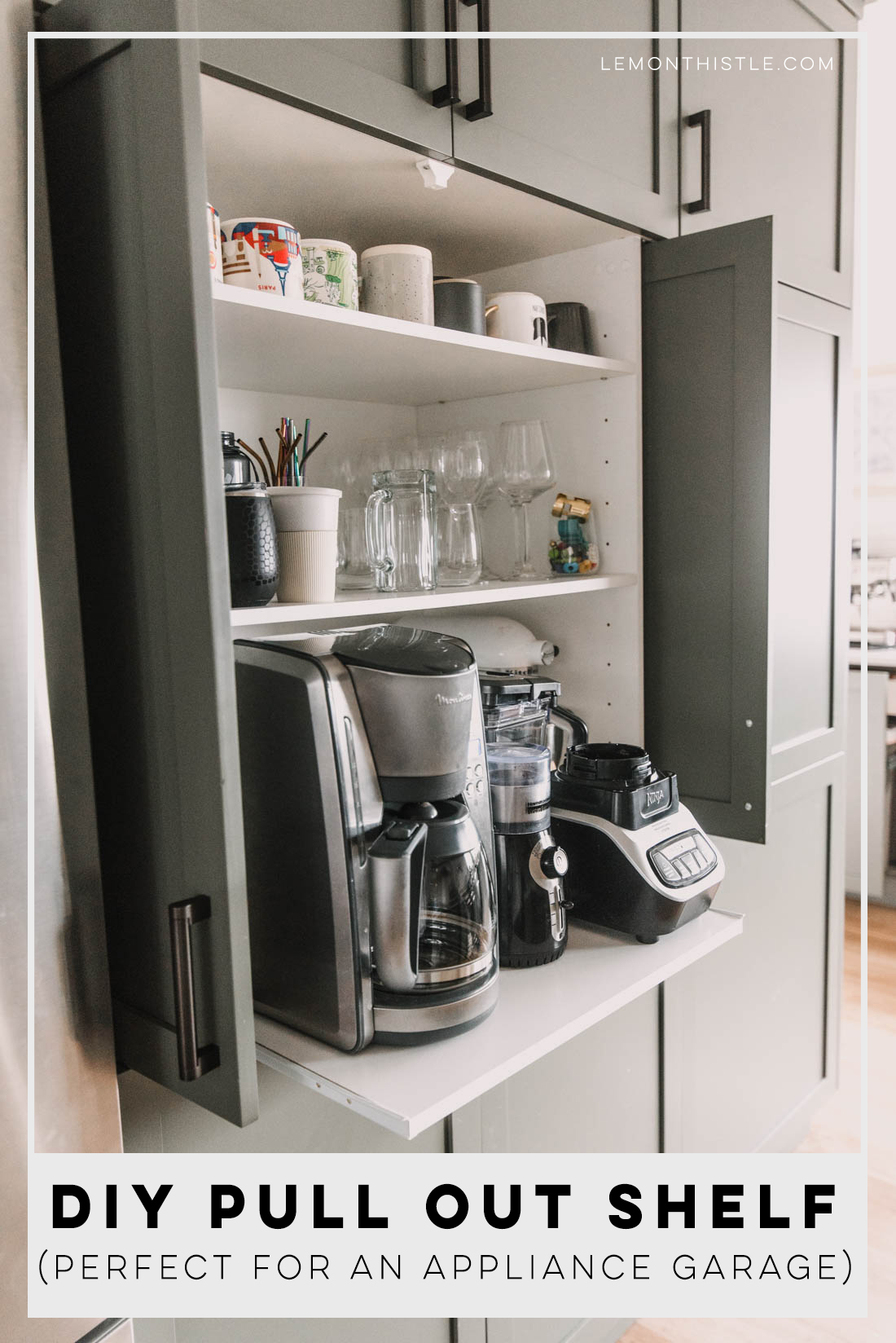 Pull Out Shelf for Appliance Garage