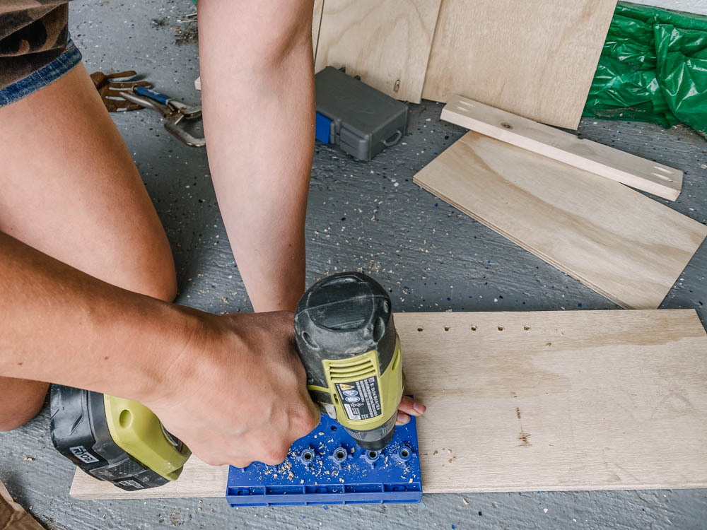 Shelf Pin Holes for an adjustable shelf