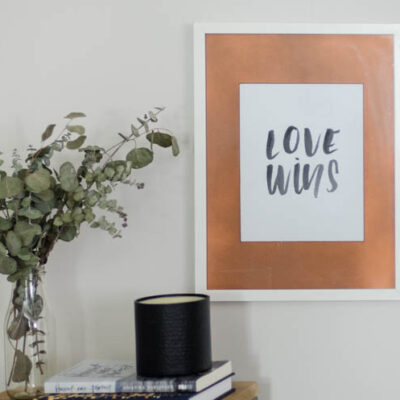 DIY Copper photo frame mat- this is such an easy upgrade!