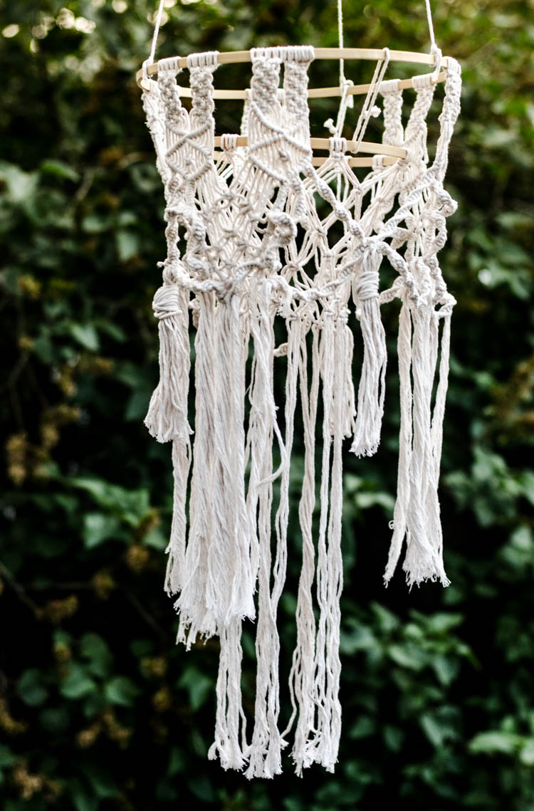 DIY Macrame Chandelier Tutorial - such a cute boho decoration