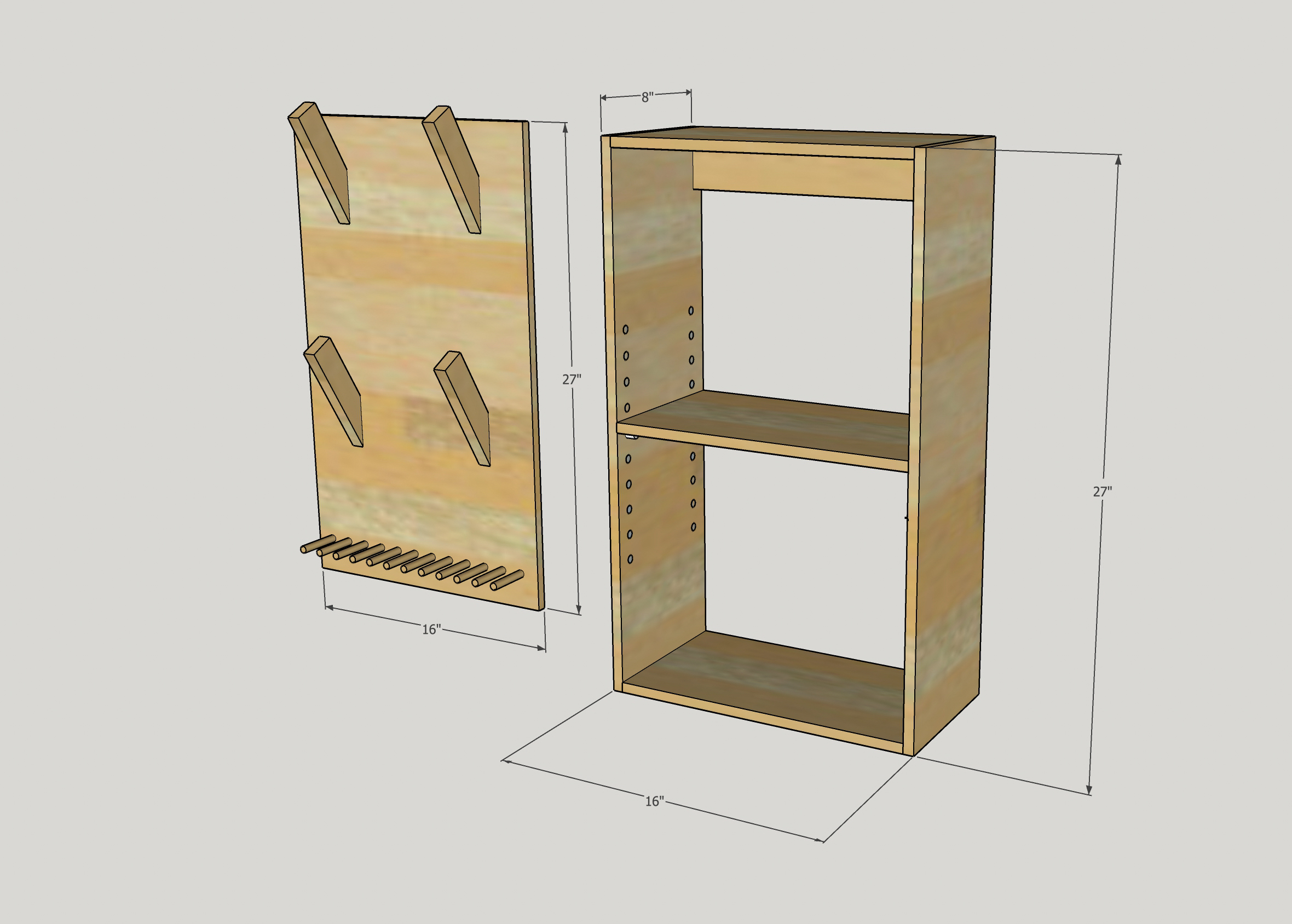 Modern Shelf for Small Exercise Equipment