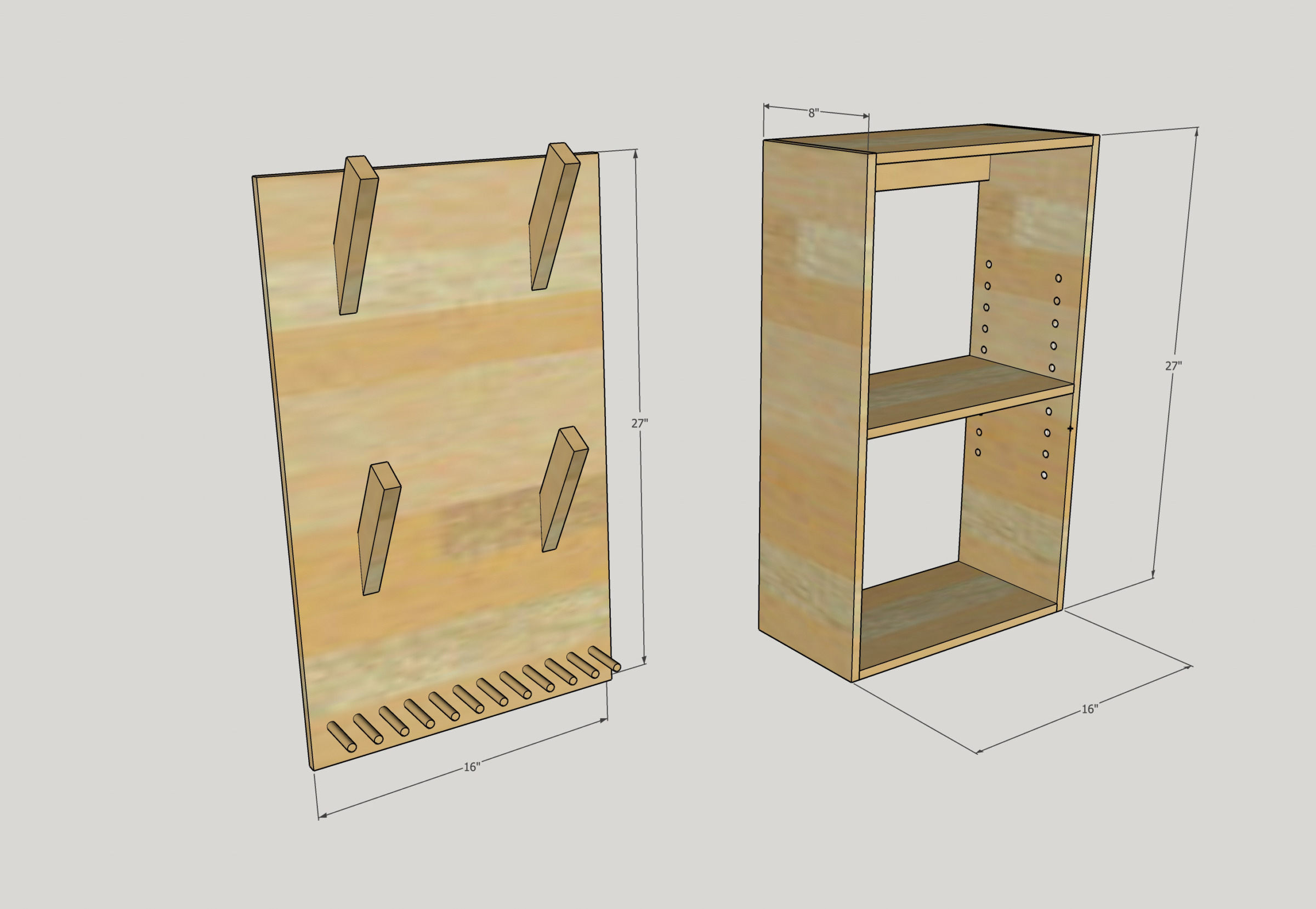 Modern Shelf for Small Exercise Equipment