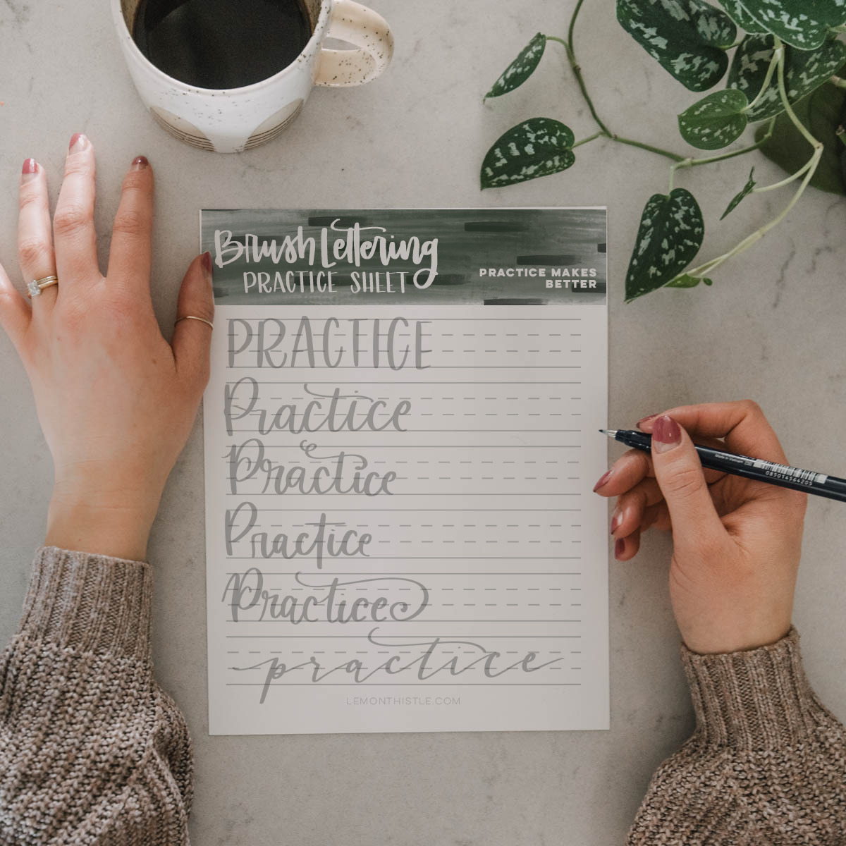 Practice hand lettering printable