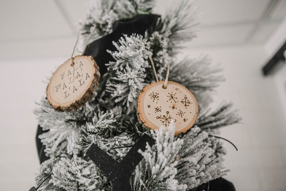 Wood Burned Wood Slice Ornaments